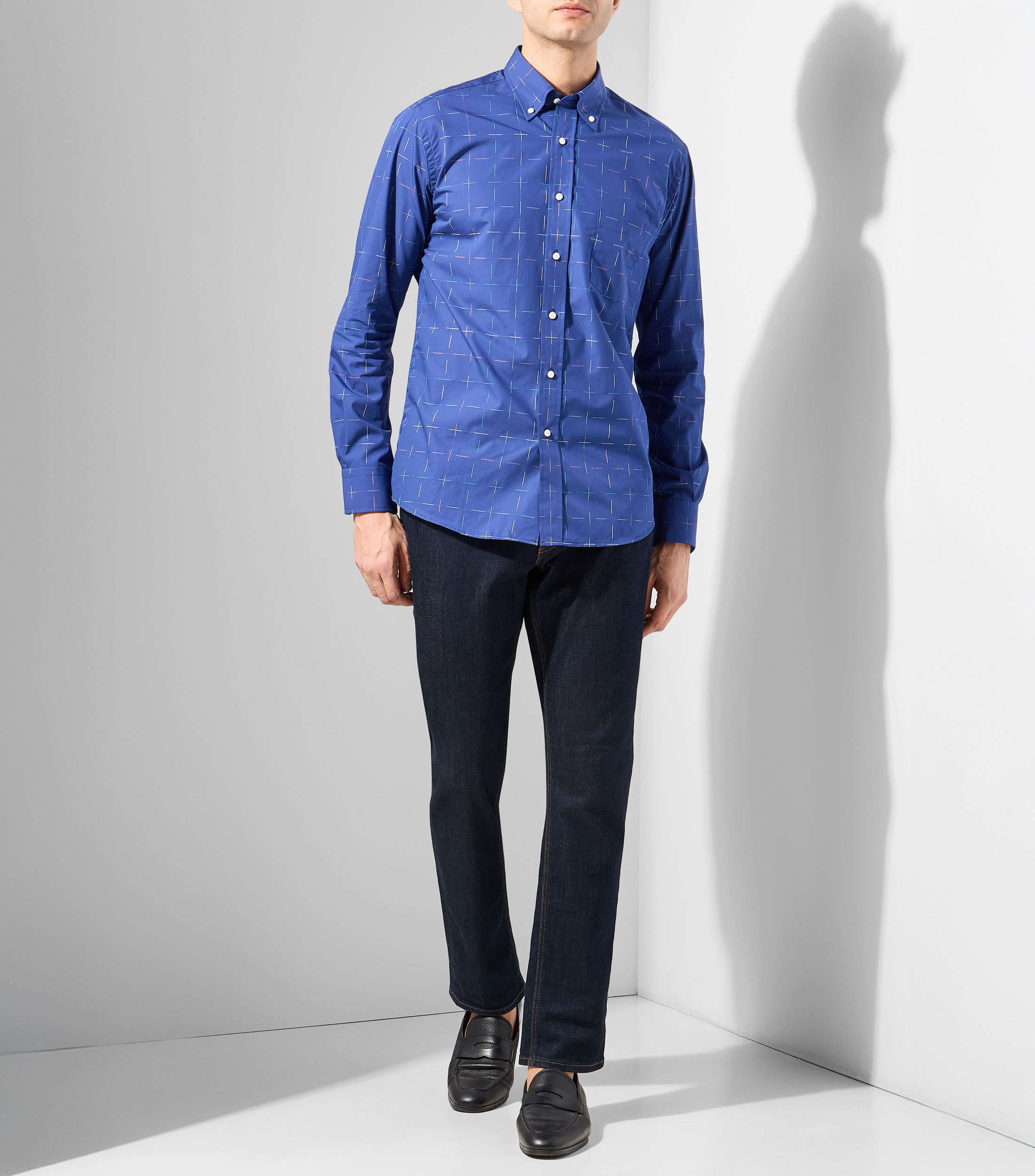 Camisa estampada manga larga Hombre